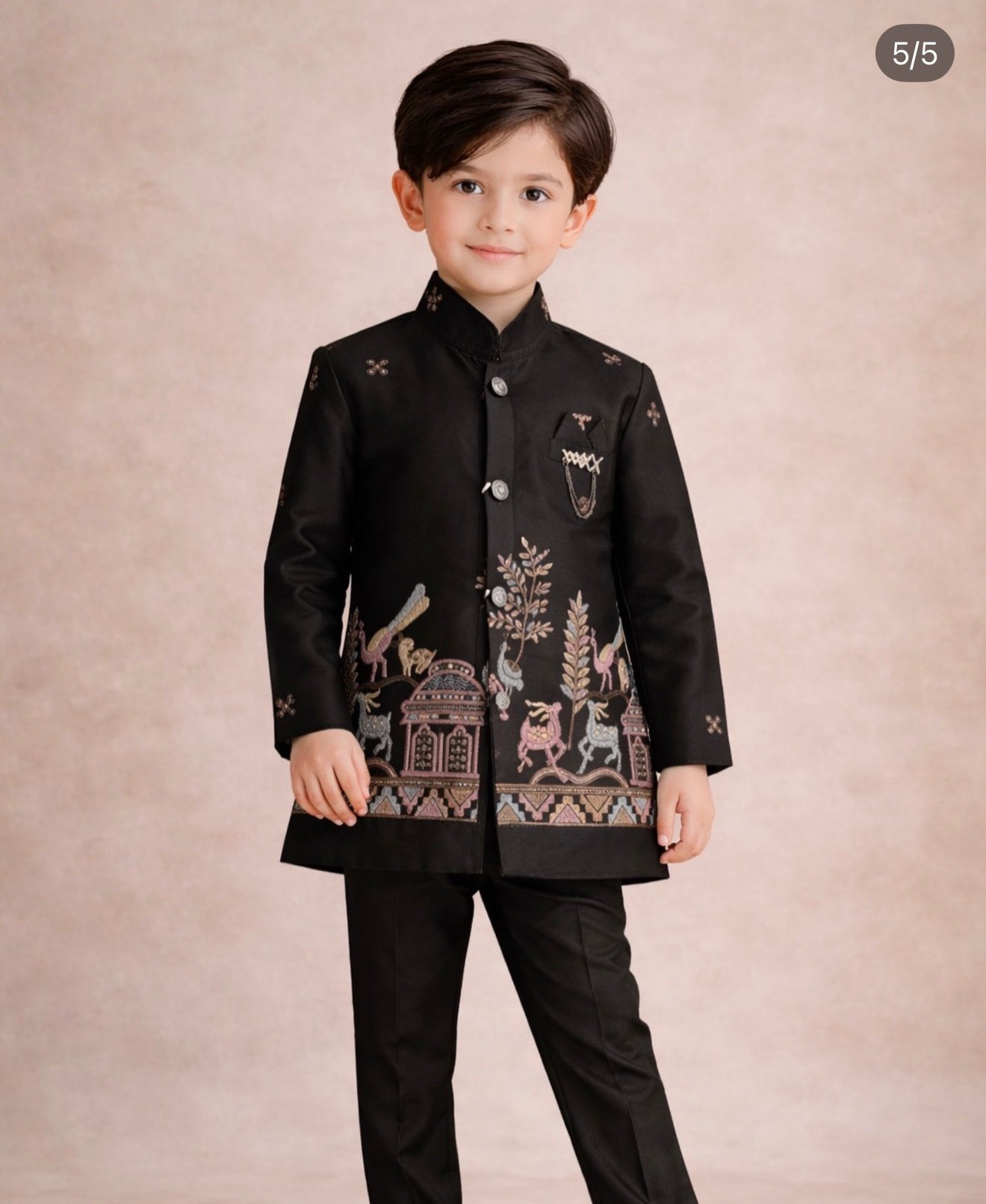 Royal Heritage Embroidered Bandhgala Jacket Suit
