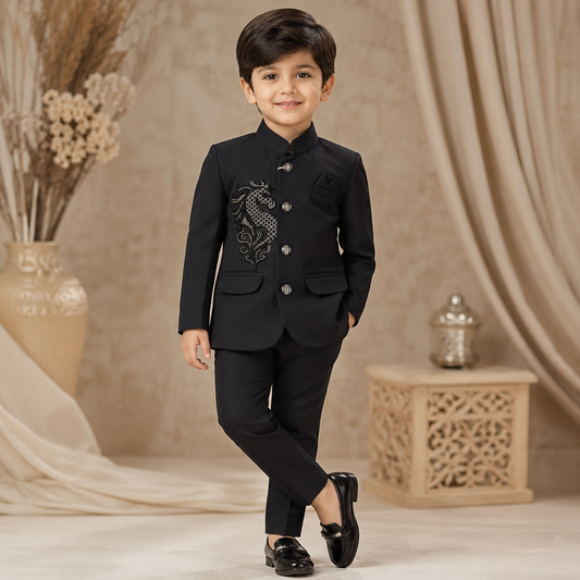Seahorse Embroidered Jodhpuri Suit