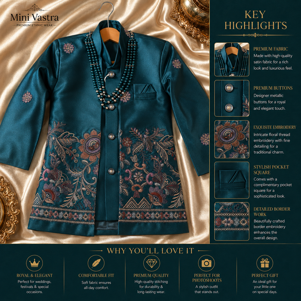 Premium Boys Ethnic Embroidered set
