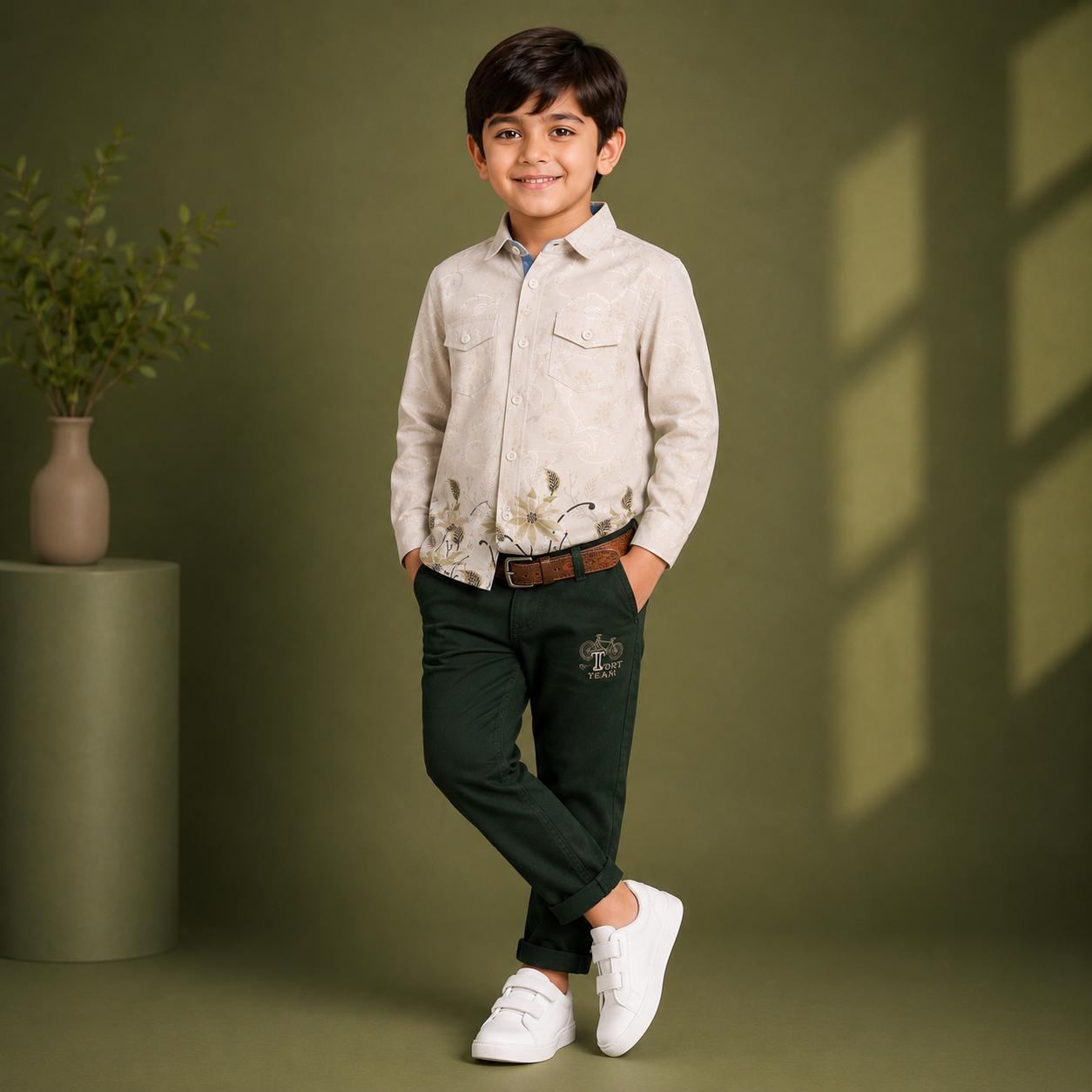 Floral Print Shirt & Pant Set