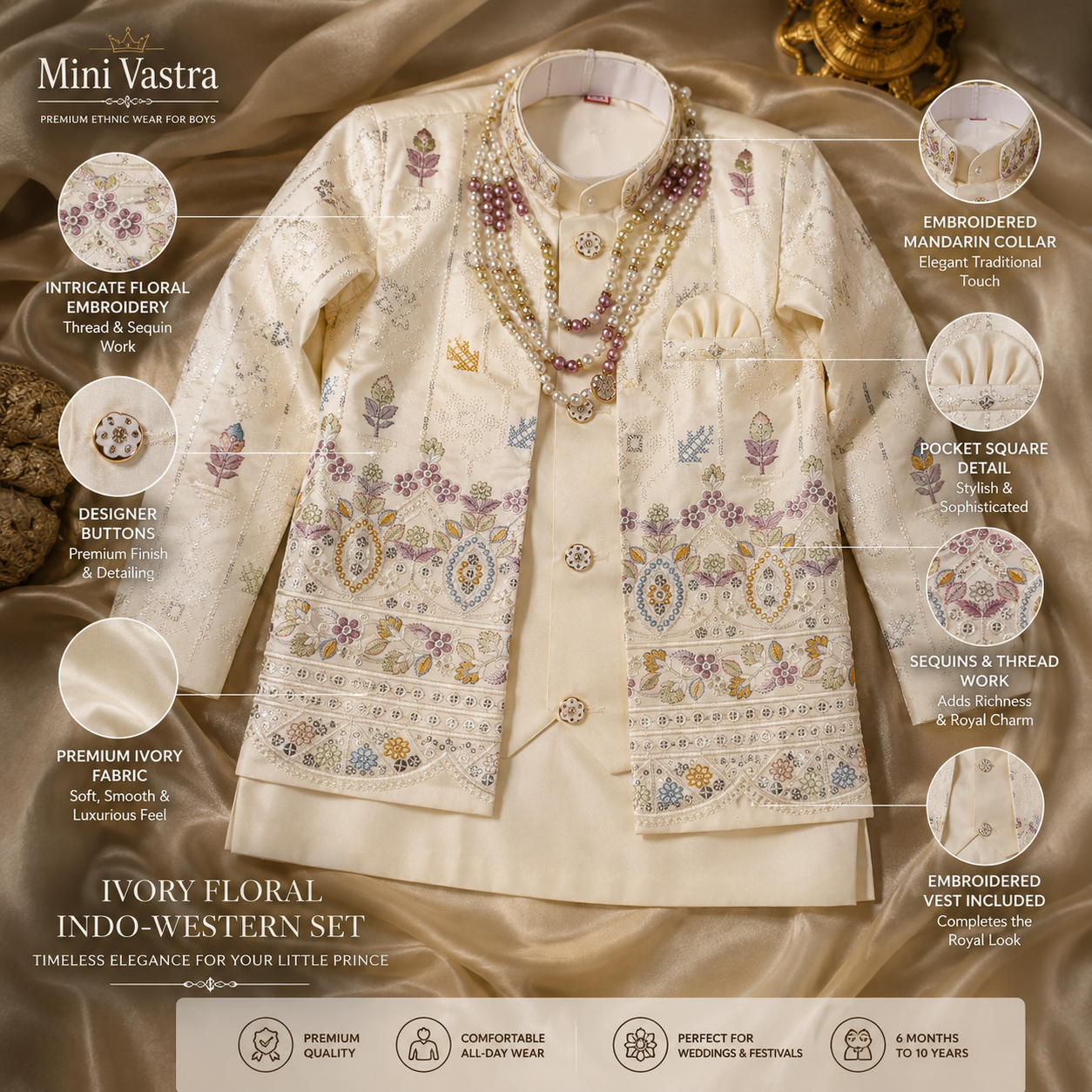 Embroidered Indo-Western Set
