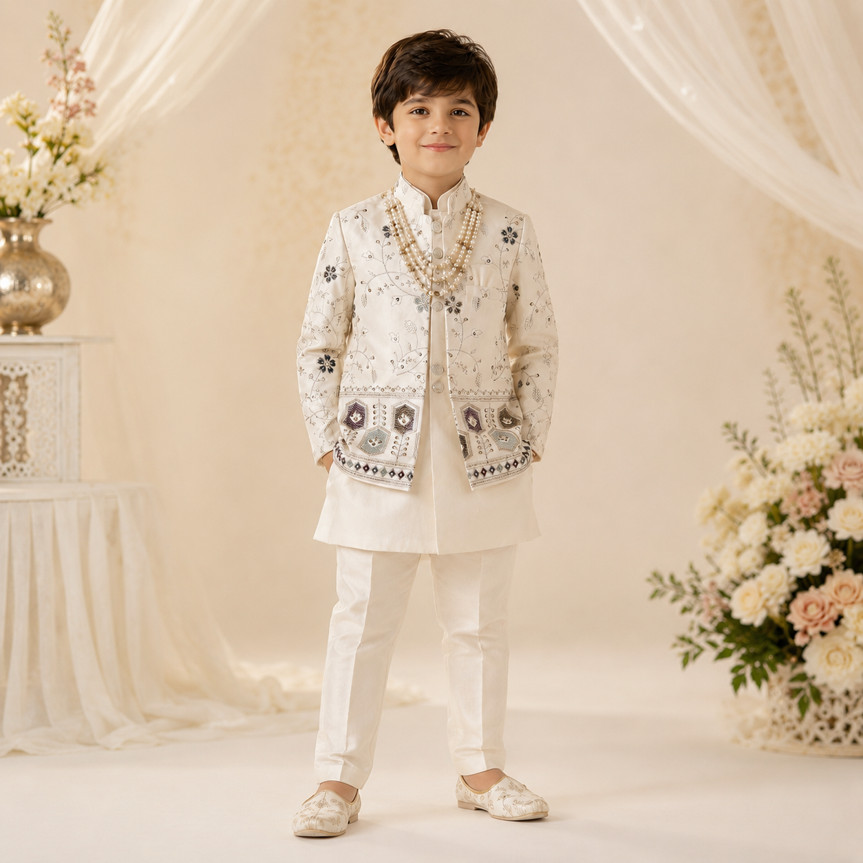 Royal Embroidered Indo-Western Set