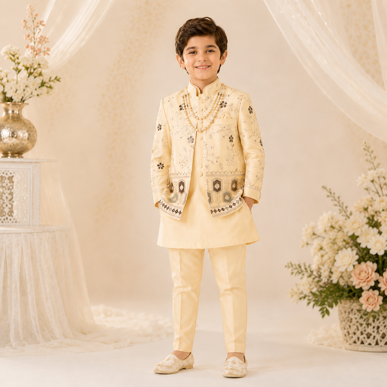 Royal Embroidered Indo-Western Set