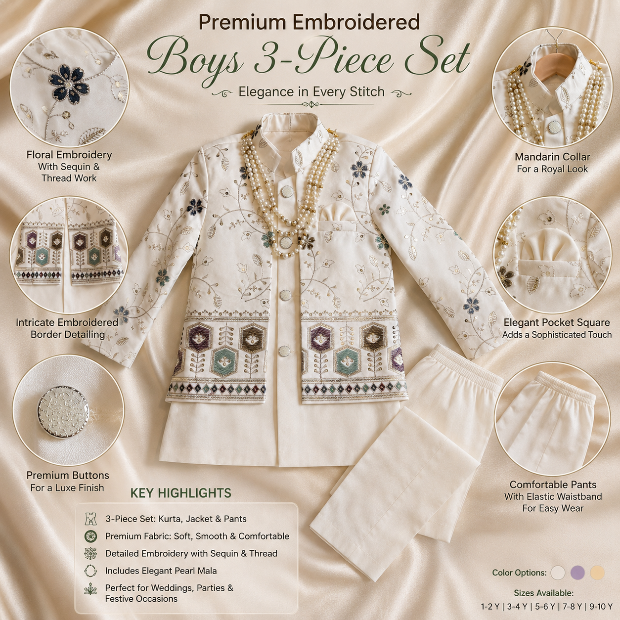 Royal Embroidered Indo-Western Set