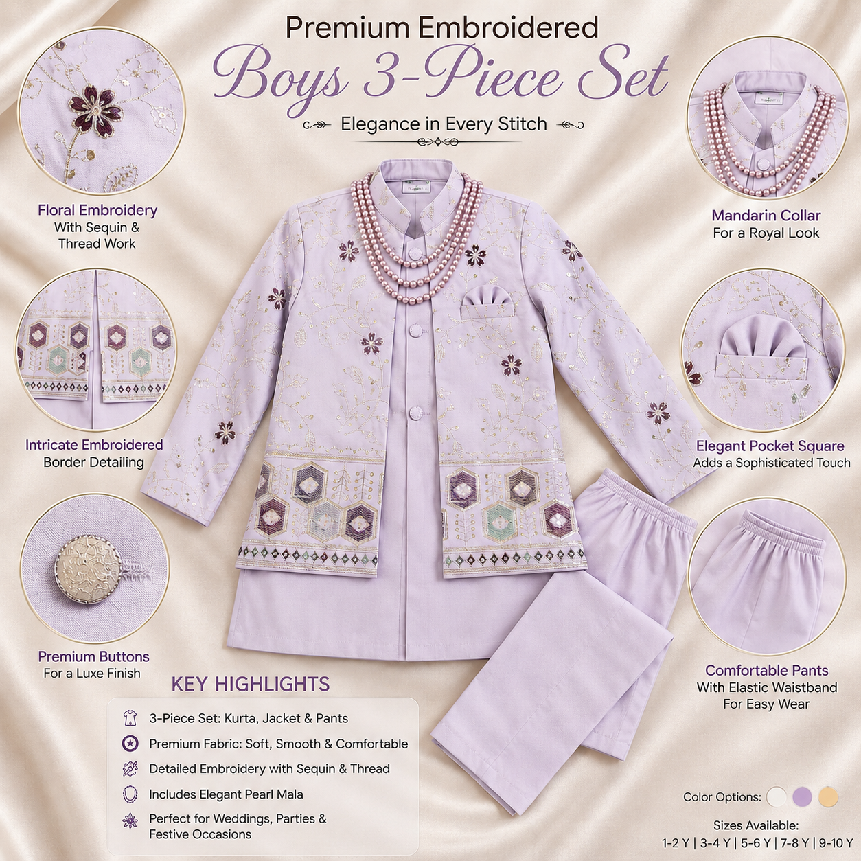 Royal Embroidered Indo-Western Set