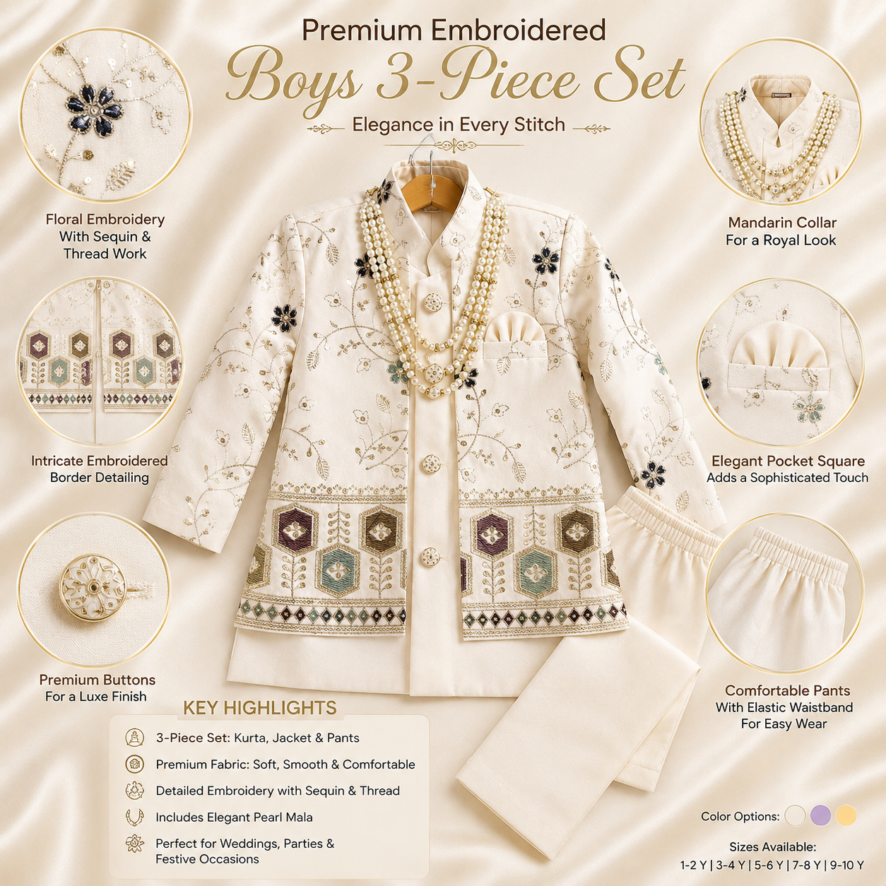 Royal Embroidered Indo-Western Set