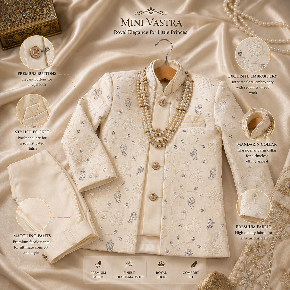 Premium Indo-Western Sherwani Set