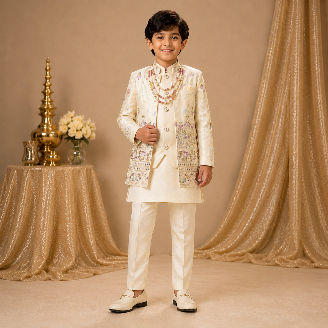 Embroidered Indo-Western Set