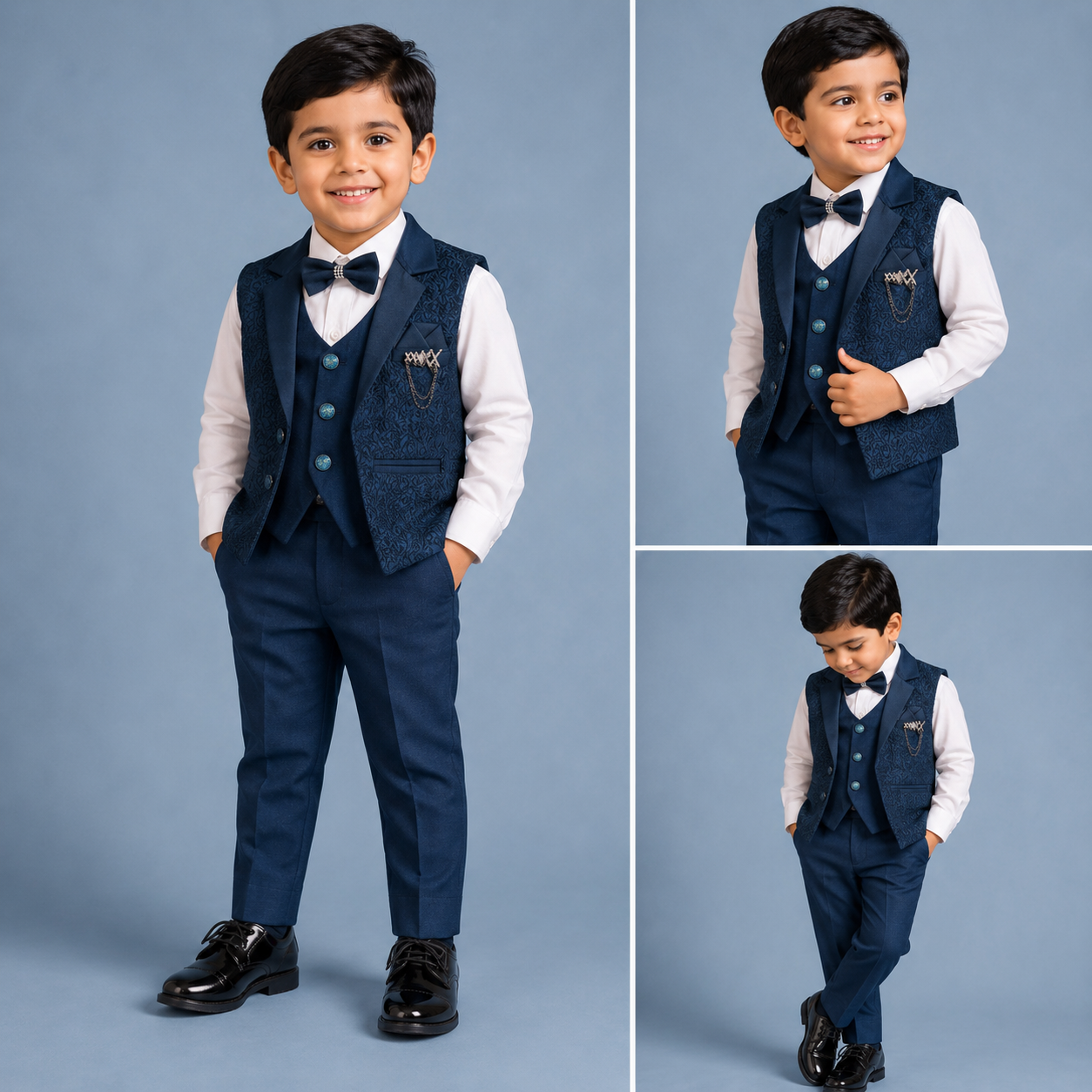 Premium Self-Patterned Waistcoat Set