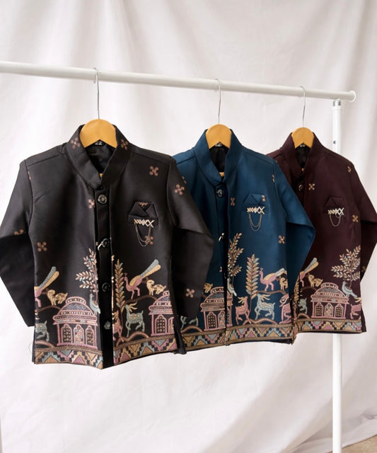 Royal Heritage Embroidered Bandhgala Jacket Suit