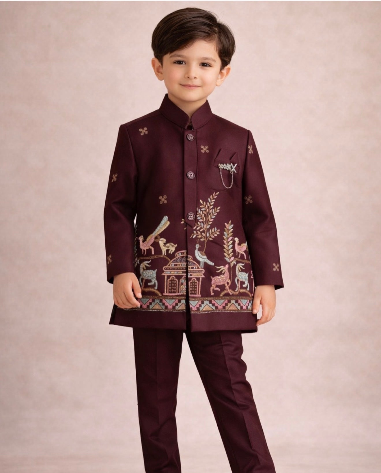 Royal Heritage Embroidered Bandhgala Jacket Suit